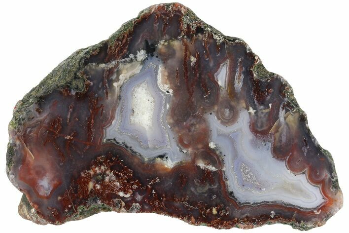 Polished Banded Agate Nodule Section - Morocco #187077